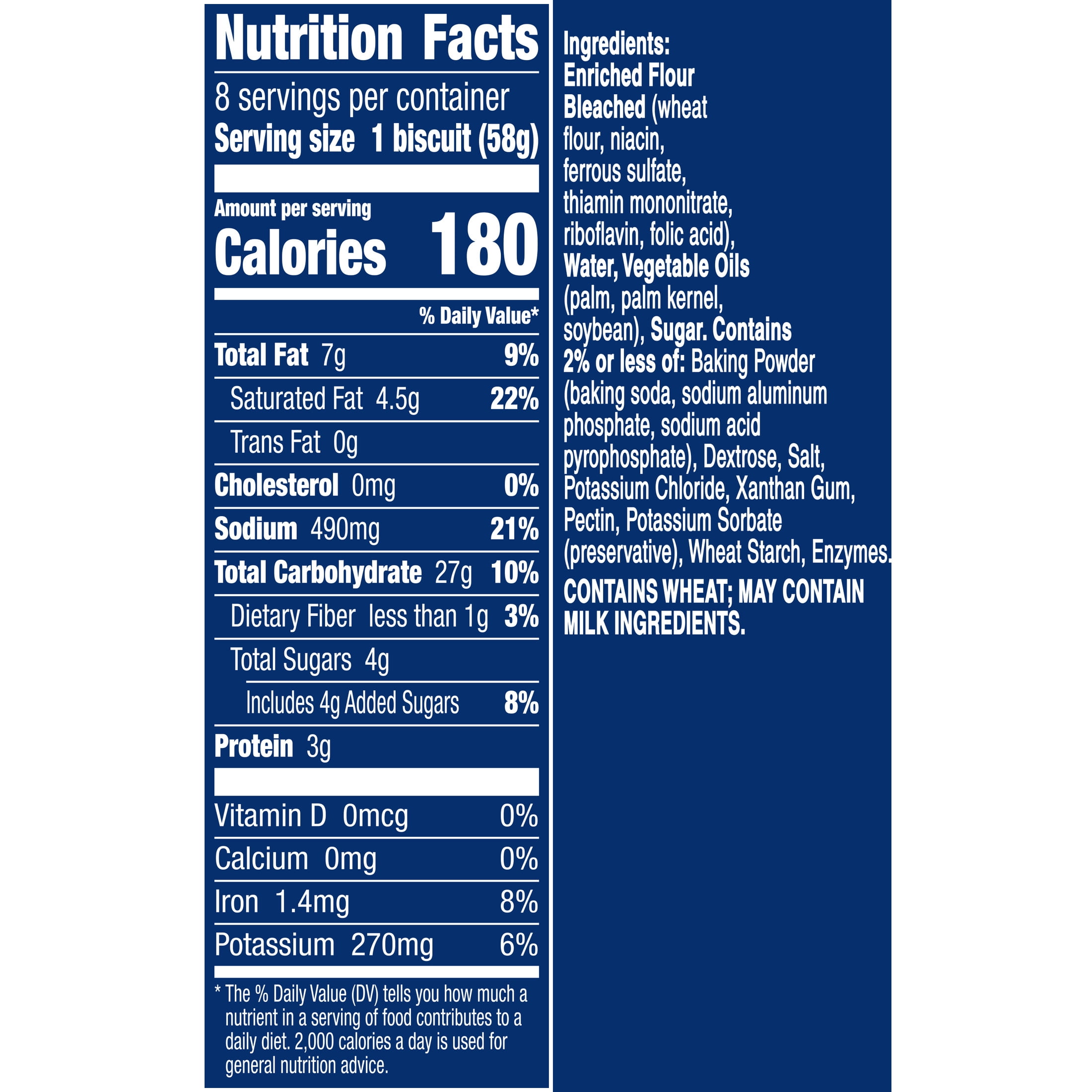 Pillsbury Grands Southern Homestyle Refrigerated Biscuits, Original, 8 Count, 16.3 oz