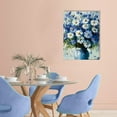 thumbnail image 2 of ZFLMY Blue Flowers Canvas Print Wall Decor for Bedroom Kitchen Living Room Bathroom Office, Ready to Hang Home Decoration 12x16in, 2 of 5