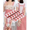 thumbnail image 4 of Delantal de cocina para mujer con bolsillo de algodón, bonito delantal de cocina para hornear y limpiar (rojo), 4 of 4