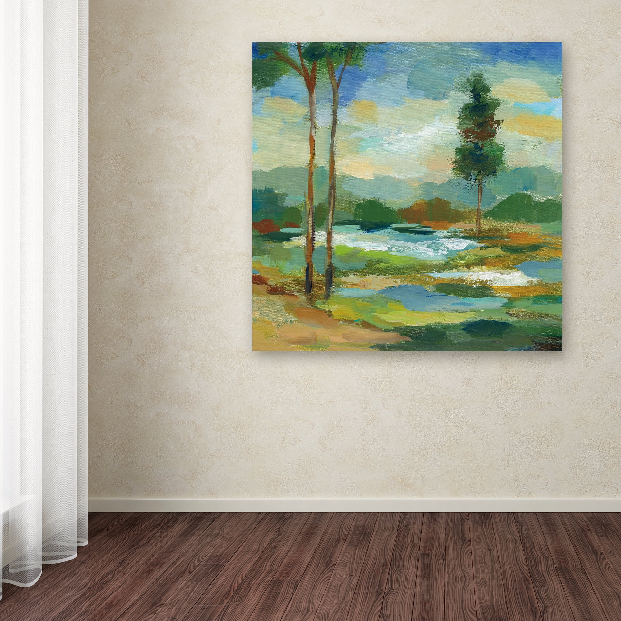 Trademark Fine Art "Early Spring Landscape I" Canvas Art by Silvia Vassileva