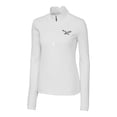 thumbnail image 2 of Women's Cutter & Buck  White Philadelphia Eagles Gridiron Classics Logo DryTec Traverse Stretch Quarter-Zip Pullover Top, 2 of 3