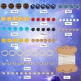 thumbnail image 2 of 1 caja de 300+ piezas DIY 10 juegos de pulseras del sistema solar Kit galaxia universo los nueve planetas guardianes cuentas de obsidiana pulsera collar cuentas de piedras preciosas naturales, 2 of 9