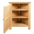 vidaXL Corner Cabinet Bathroom Corner Cabinet with Shelves Solid Wood ...