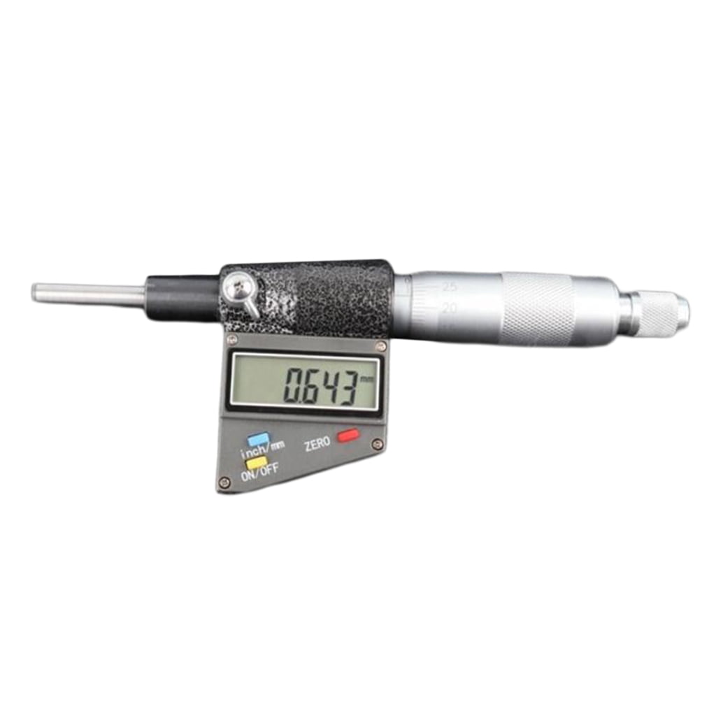 Outside Micrometer,Measure Tool 0-25mm Electronic Digital Micrometer 0.001mm Thickness Gauge and Wrench Set 