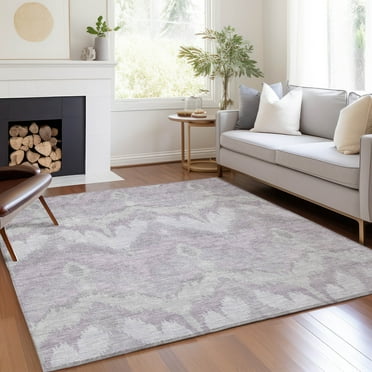 Addison Rugs Chantille Indoor/Outdoor Transitional Ikat Lavender Washable Rectangle Rug, 2'6" x 3'10"