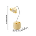 thumbnail image 3 of Led Desk Lamp with Pen Caddy Eye Protection Study Light Gooseneck Rechargeable Reading Lamp for Dorm Room Adjustable Flower Shaped Home, Yellow, JKODE, 3 of 6