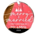 thumbnail image 2 of Wedding Gifts for Couples 2025 and Gifts Wedding Gifts for Bride Bridal Shower Gifts First Christmas Married Ornament 2025 Glass Ornament/ Christmas Decorations 1, 2 of 7