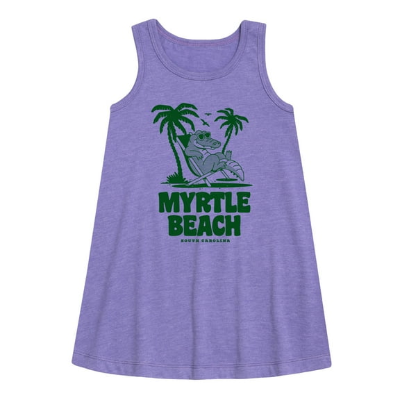 Instant Message - Myrtle Beach Alligator - Toddler & Youth Girls A-line Dress