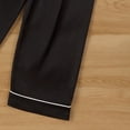 thumbnail image 5 of Zanarzt Silk Christmas Pajamas Satin Pajamas for Girls Long Sleeve Silky Button Down PJ Set Sleepwear Loungewear Sets Black,2-3 Years, 5 of 6