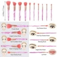 thumbnail image 6 of Makeup Brush Set, 10PCS Crystal Makeup Brushes Premium Synthetic Foundation Powder Concealer Eye Shadow Blush Makeup Brushes Set, Professional Make Up Brush Kit for Girls Ladies, 6 of 14
