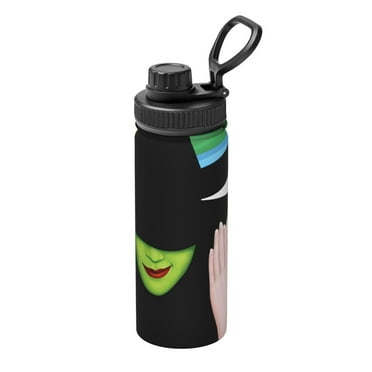 Unisex Sports Insulated Water Bottles, Black Wicked The Musical Kettle Stainless Steel Portable Cup 18oz For School Travel Gym Running
