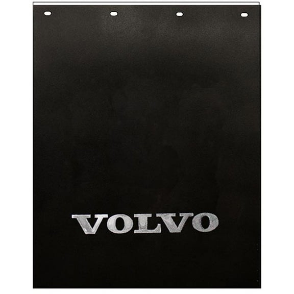 Volvo Trucks 24" x 30" Black & Silver Poly Semi Truck Mud Flaps-Pair