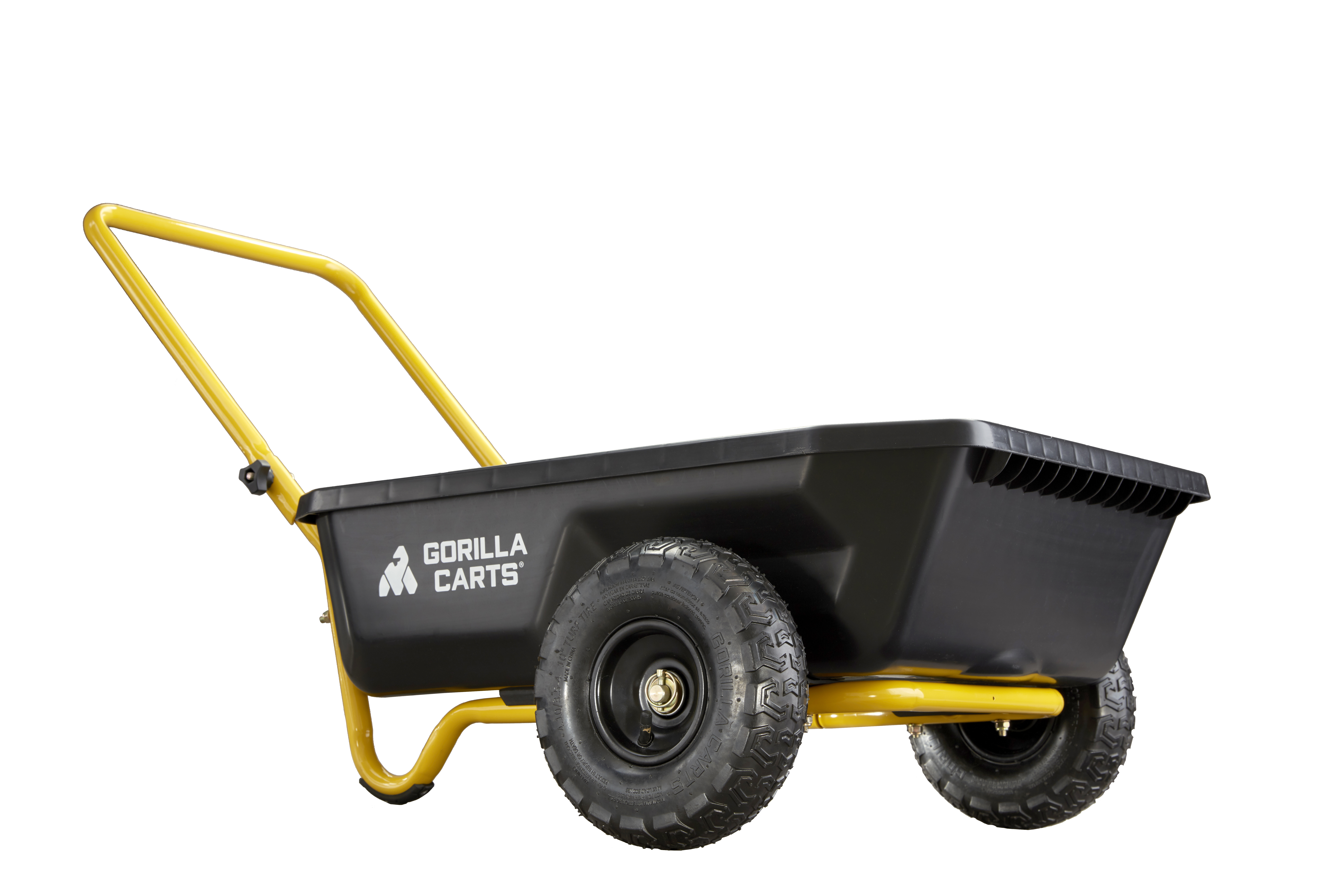 Gorilla Carts GCR-4 4 cu. ft. Poly Yard Cart, 300-Pound Capacity, Black - image 3 of 12