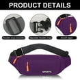 thumbnail image 3 of Business cashier waist bag outdoor fitness running mobile phone messenger bag - purple, 3 of 5