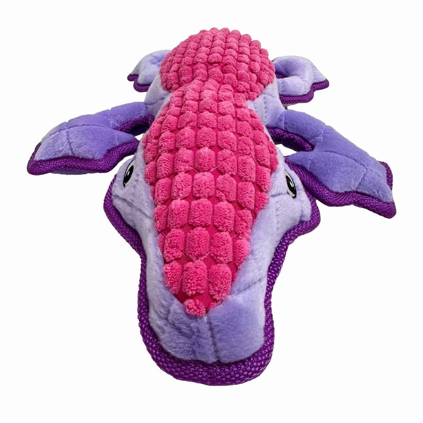 Vibrant Life Durable Squeaky Plush Tough Buddy Lizard Dog Toy Chew