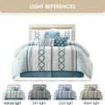 thumbnail image 4 of Nanshing Jamie 15 Piece Geometric Comforter Set, Blue, California King, 4 of 7
