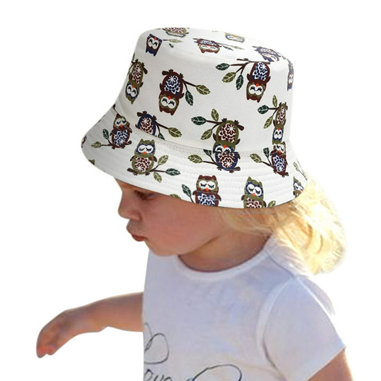 EHQJNJ Fishing Hat for Boys Kids Baby Girls Boy Toddler Outdoor Cartoon  Prints Double Sided Bucket Sun Fisherman Hat Cap Protection Beach Hat  Winter
