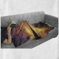 thumbnail image 6 of Landscape Soft Flannel Fleece Blanket, Photo of Sunrise with Cloudy Sky at Seashore Dramatic Dawn Island Forest, Cozy Plush for Indoor and Outdoor Use, 70" x 90", Orange Mauve Blue, by Ambesonne, 6 of 6