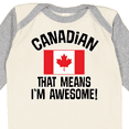 thumbnail image 4 of Inktastic Canada Flag Awesome Canadian Boys or Girls Long Sleeve Baby Bodysuit, 4 of 5