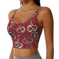 thumbnail image 2 of Goofa Snake Printed Sports Bras for Women, High Impact Running Bra Workout Crop Tank Tops Longline Sports Bra Push up-, 2 of 9