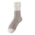thumbnail image 4 of iHPH7 Fuzzy Socks Soft Socks Warm Fuzzy Socks Slippers Socks Comfortable Socks for Women Mid Crew Socks Womens Crew Socks Coffee One Size, 4 of 4