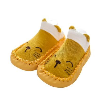 

nsendm Male Shoes 7t Shoes Girls Floor Kids Cartoon Walking First The Boys Shoes Shoes Girls Baby Shoes Baby Boy Shoes 6-12 Months Yellow 6 M Toddler