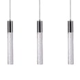 thumbnail image 3 of Finesse Decor Modern Sparkling Night Cylinder 3 Light Chandelier, Silver, 3 of 4