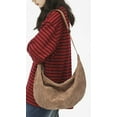 thumbnail image 2 of CoCopeaunt Retro Corduroy Hobo Shoulder Bag for Women Men Fashion Large Light Canvas Crossbody Bag, 2 of 6