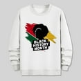 thumbnail image 5 of QUNYINEY Long Sleeve Mens Sweatshirts Crew Neck Black History Month Casual White Tops Loose Pullover Drop Shoulder Sweatshirts, 5 of 6