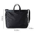thumbnail image 3 of Latrodar Handbag - Nylon Lightweight Portable Shoulder Bag Tote Bag For Work, School, Gym, Beach, Travel Black Safe&Non-toxic, 3 of 5