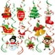 thumbnail image 1 of Adornos colgantes con espirales de papel de aluminio para Navidad, árbol de Navidad, muñeco de nieve, alce, campana, juego para fiestas navideñas en interiores y exteriores, 1 of 5