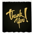 thumbnail image 3 of Ambesonne Thank You Shower Curtain, Thankful Phrase Simple, 69"Wx84"L, Pine Green Yellow, 3 of 5