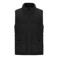 thumbnail image 4 of MELDVDIB Mens Zip-Up Puffer Vest Coats Corduroy Fleece Lined Solid Color Sleeveless Jackets Warm Padded Stand Collar Outwear with Pockets, 4 of 8
