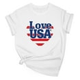 thumbnail image 3 of GaThRRgYP Womens Shirts under $5,Women's Independence Day Printed Short Sleeved T-shirt White L, 3 of 3