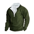 thumbnail image 2 of pstuiky manga larga de hombre, Sudadera con capucha informal para hombre, estilo retro, con cuello alto, cremallera y manga larga, estilo marinero holgado Tops de talla grande para hombre m, 2 of 3