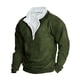 thumbnail image 2 of Blusa y camisa de manga larga con cuello alto para hombre, sudadera informal con capucha, cuello alto retro, cremallera, manga larga, holgada, blusa para hombre, 2 of 3