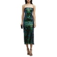 thumbnail image 1 of ZAXARRA Robe Midi Moulante pour Femmes à Paillettes Bretelles Spaghetti Sans Manches Robe Cocktail Dos Nu pour Fête d'Été Boîte de Nuit, 1 of 9