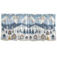 thumbnail image 7 of Yayeee Kitchen Curtains Tier Set of 2 Light Filtering 57"x36" Over Sink Window Panels, Winter Village Serenity, 7 of 7