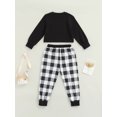 thumbnail image 4 of xiaxaixu Enfants Butterfly Broderie Col Rond Manches Longues Hauts+ Pantalons Longs, 4 of 9