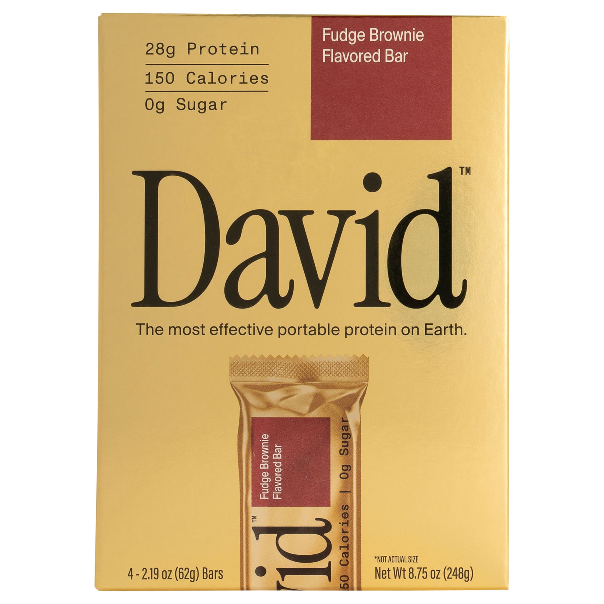 David Fudge Brownie Flavored Protein Bars - 4 Count