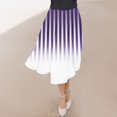 thumbnail image 4 of ameIAEA Women A-Line High Waist Midi Skirt Color Block Ruffle Flowy Skirts 2024 Fall Trendy Skirt, 4 of 6