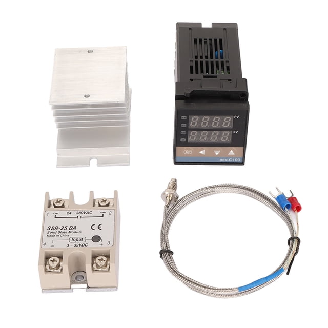 Digital PID Temperature Controller Set, Fast Temperature Control AC 100-240V High Accuracy Temperature Controller For Chicken House 25A