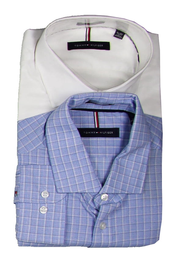 Mens 2 Pack Wrinkle Resistant Dress Shirt