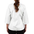 thumbnail image 4 of KNG Veste de Chef Blanche à Manches 3/4 pour Femmes - Veste de Chef Ajustée pour Dames - TG, 4 of 4