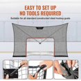 thumbnail image 4 of Hockey Goal Backstop Net, Street Hockey Sports Backstop Netting, 12x7 FT Large Size Target Net, Easy Assemble, Black, 4 of 5