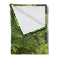 thumbnail image 2 of Japanese Soft Flannel Fleece Blanket, Wooden Bridge over Pond in Garden Calmness in Shadow of Trees Serenity in Nature, Cozy Plush for Indoor and Outdoor Use, 60" x 80", Green Brown, by Ambesonne, 2 of 5