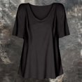 thumbnail image 7 of V Neck T Shirts for Women V Neck Short Sleeve Pullover with Relaxed Basic Fit for Travel Commutes and Casual Days Loose Fit Tees Blouses, 7 of 7