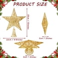 thumbnail image 4 of Decoración navideña con forma de estrella para árbol de Navidad, 25 cm, color dorado, 4 of 7