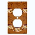 thumbnail image 2 of Metal Light Switch Plate Outlet Cover (Tan Floral Coffee Cup COF002), 2 of 13