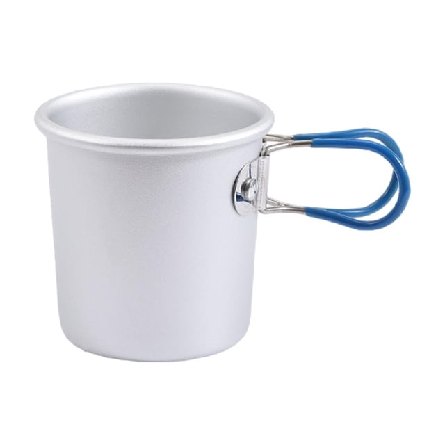 Taza de camping Kusrkot Con asa plegable ligera de Aleación de aluminio para bebidas té y agua para viajes pesca y mochileros al aire libre
